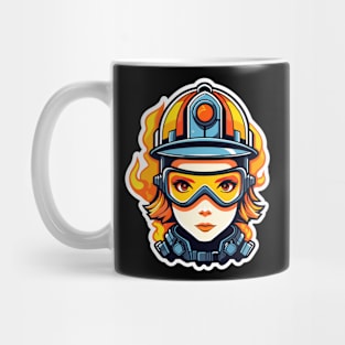 Firefighter Illustration Mug